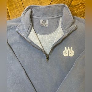 Vintage Blue Comfort Colors 1/4 Zip Sweatshirt